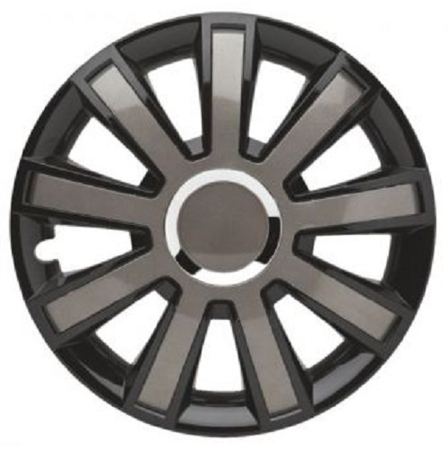 ALBRECHT Wheel cover FLASH VIII Plus 15 inch 1 piece Silver / Black 49405