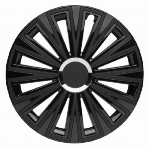 ALBRECHT Wheel cover hubcap SUNSET double Plus 14 inch 1 piece Black 49534