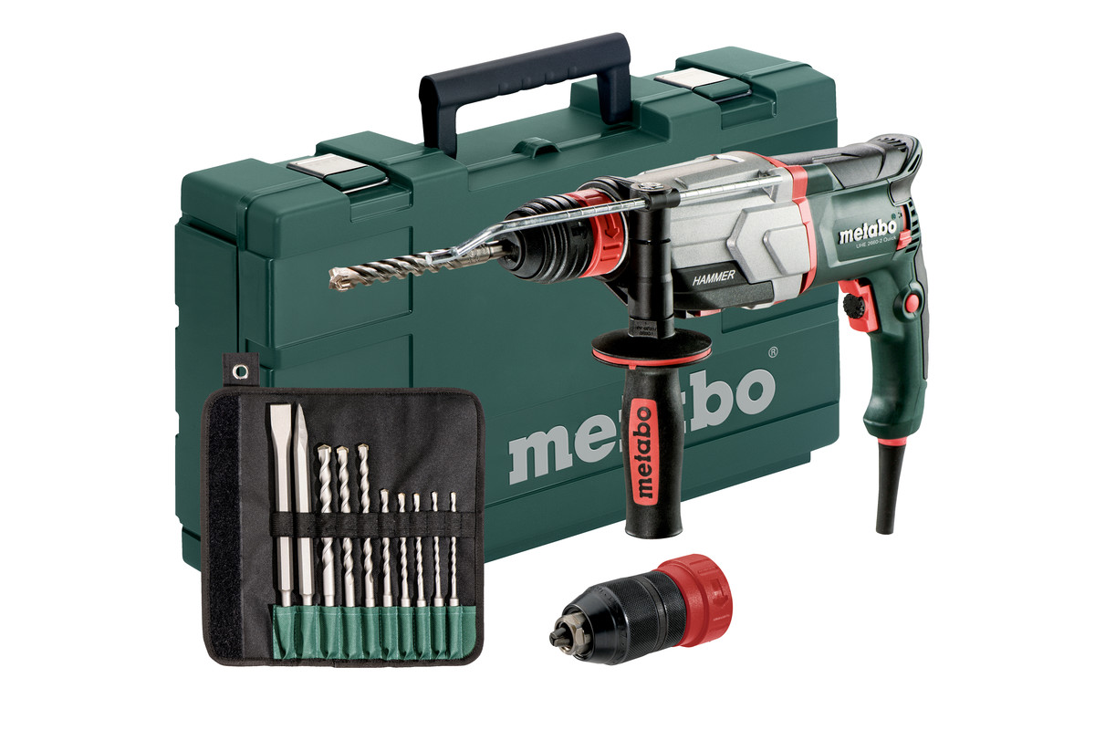METABO Multihammer UHE 2660-2 Quick Set (600697510) mit SDS-plus-Bohrer-/Meißelsatz 600697510