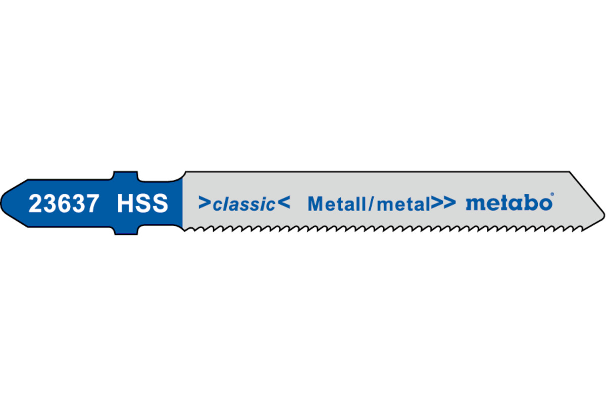 METABO 5 jigsaw blades, metal, "classic" series, 51 / 1,2 mm, HSS (623637000) 623637000