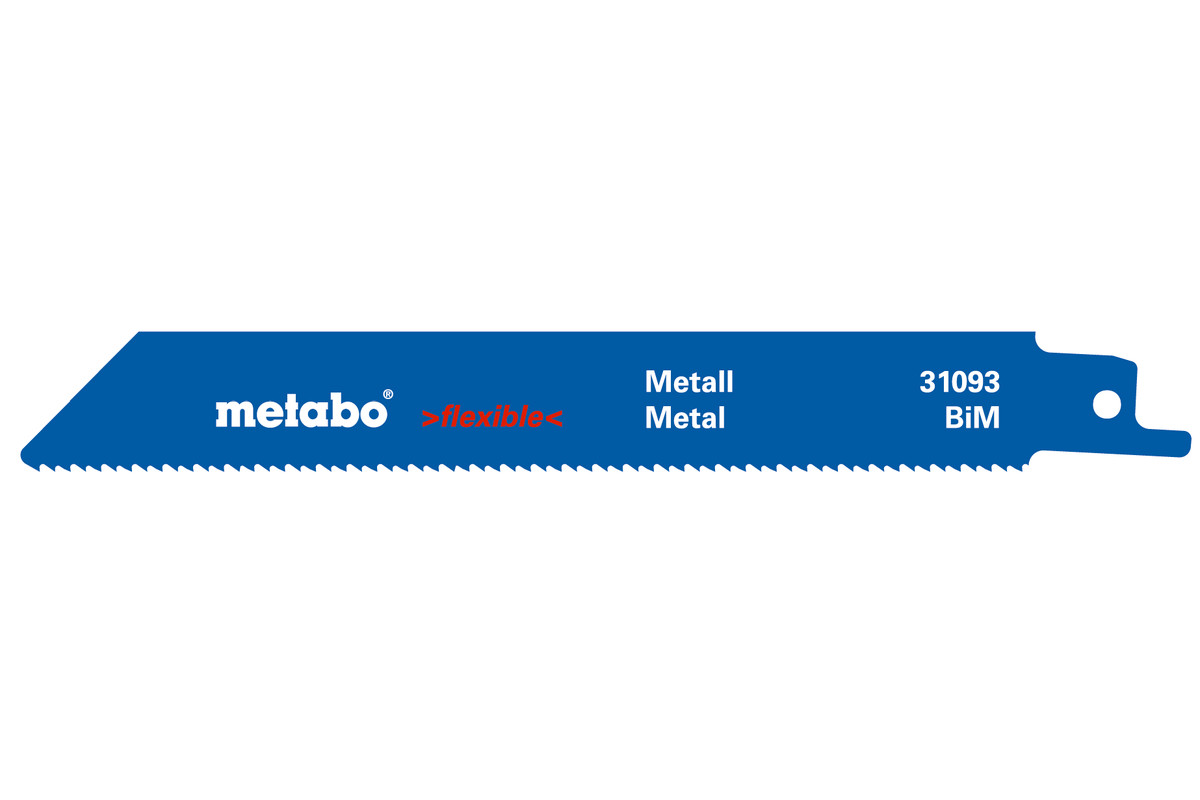 METABO 2 Säbelsägeblätter, Metall, 150x 0,9 mm, BiM, 1,8 mm/ 14 TPI (631093000) 631093000
