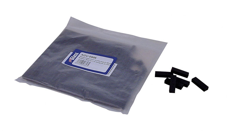 PROGLASS Spacer rubber rectangular (LxWxH: 30 x 9 x 6 mm) Bag of 100 pieces AGV-0906