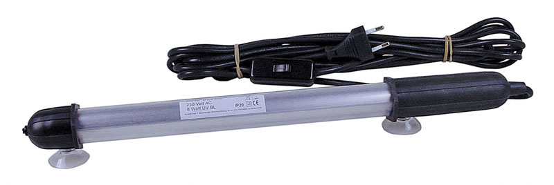PROGLASS UV hand lamp 8 W (230V / 50 Hz) with Euro plug and 5 m connection cable UVN-300