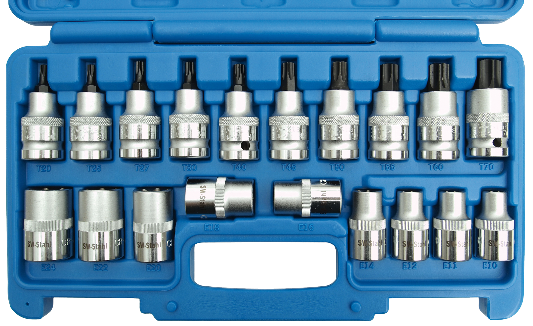 SWSTAHL Industrial screwdriver set, T-profile, 19-piece 04180L