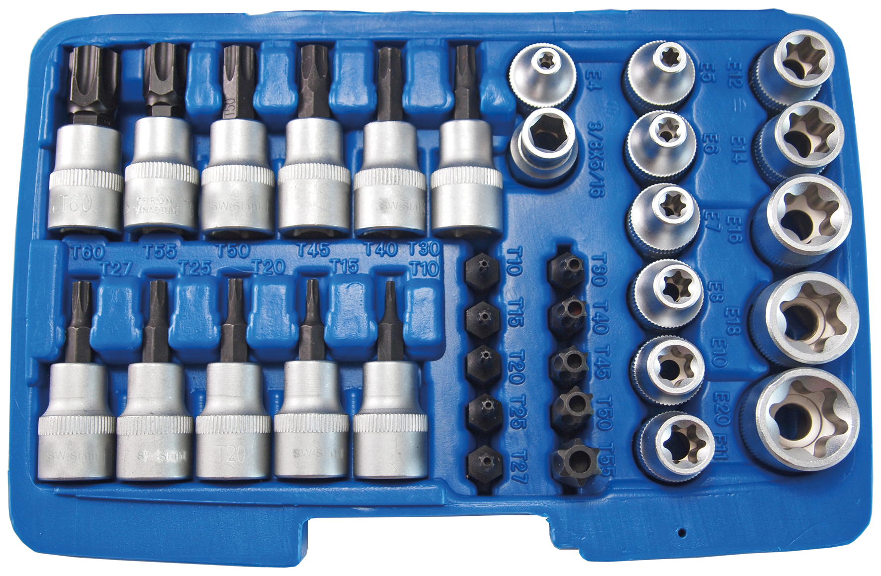 SWSTAHL Industrial screwdriver set, T-profile, 34-piece 04187L