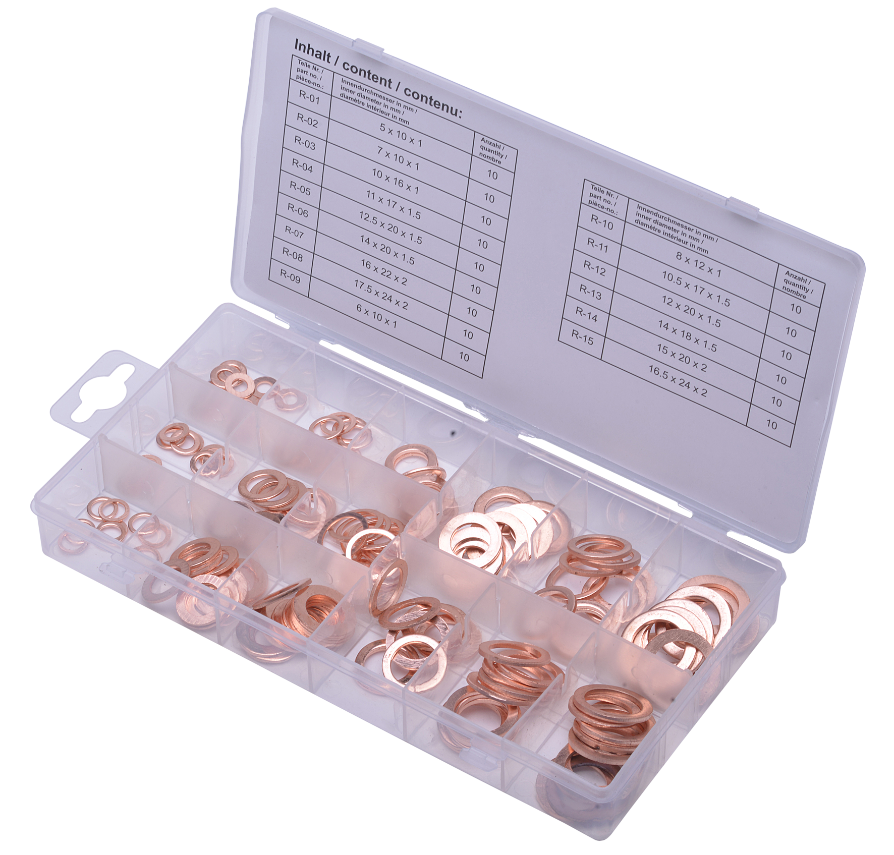 SWSTAHL Assortment of sealing rings, 150-piece S8052