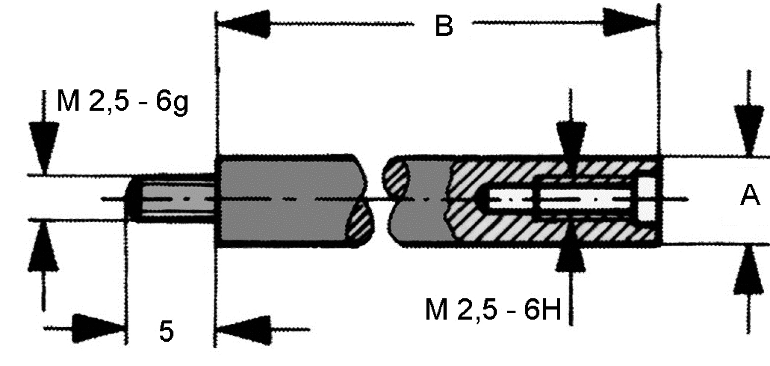 VOGEL Extension piece 80 mm for gauges ø 4 mm 24 095080