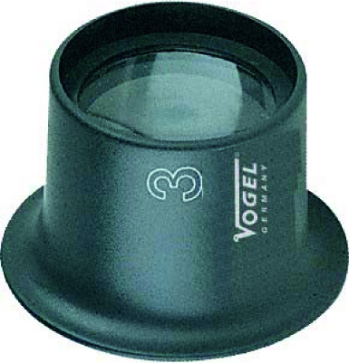 VOGEL Watchmaker loupe, 7x, ø 25 mm plano-convex lens, in box 60 0194