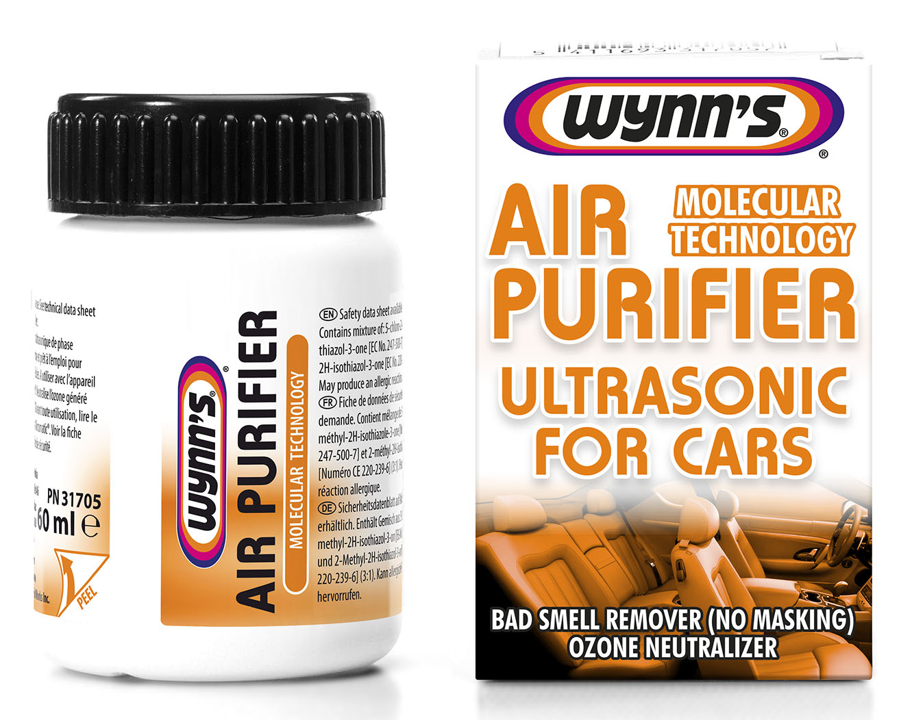 WYNN'S Ultrasonic odor remover for the vehicle interior 60 ml 31705